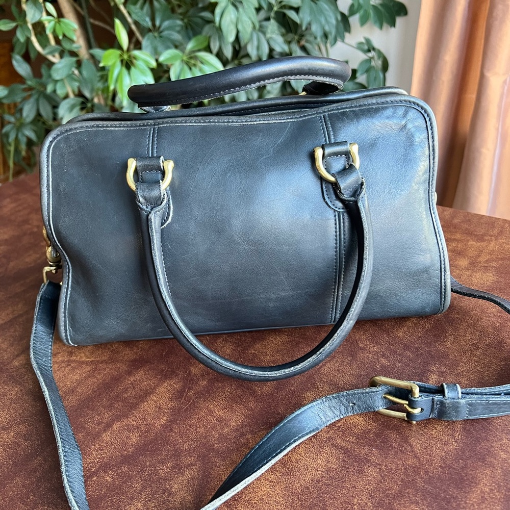 Coach 9871 Vintage Beaumont Navy Leather Satchel